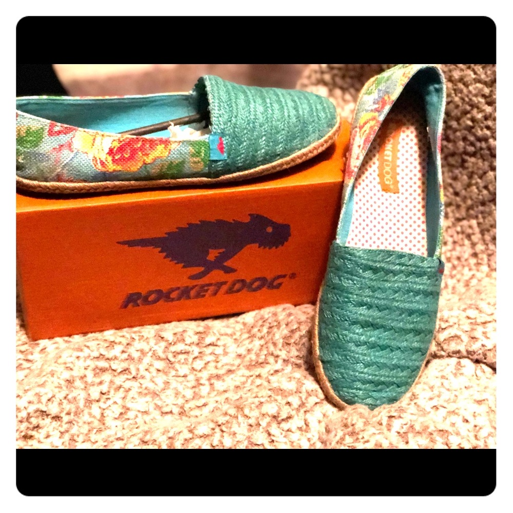 Size 10 M Costarring Blue Retro Fabric Rocket Dod